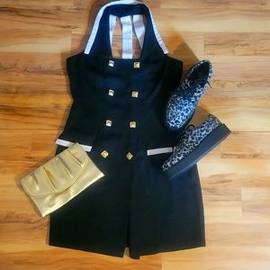 Vintage 80s 90s Body Con Dress S